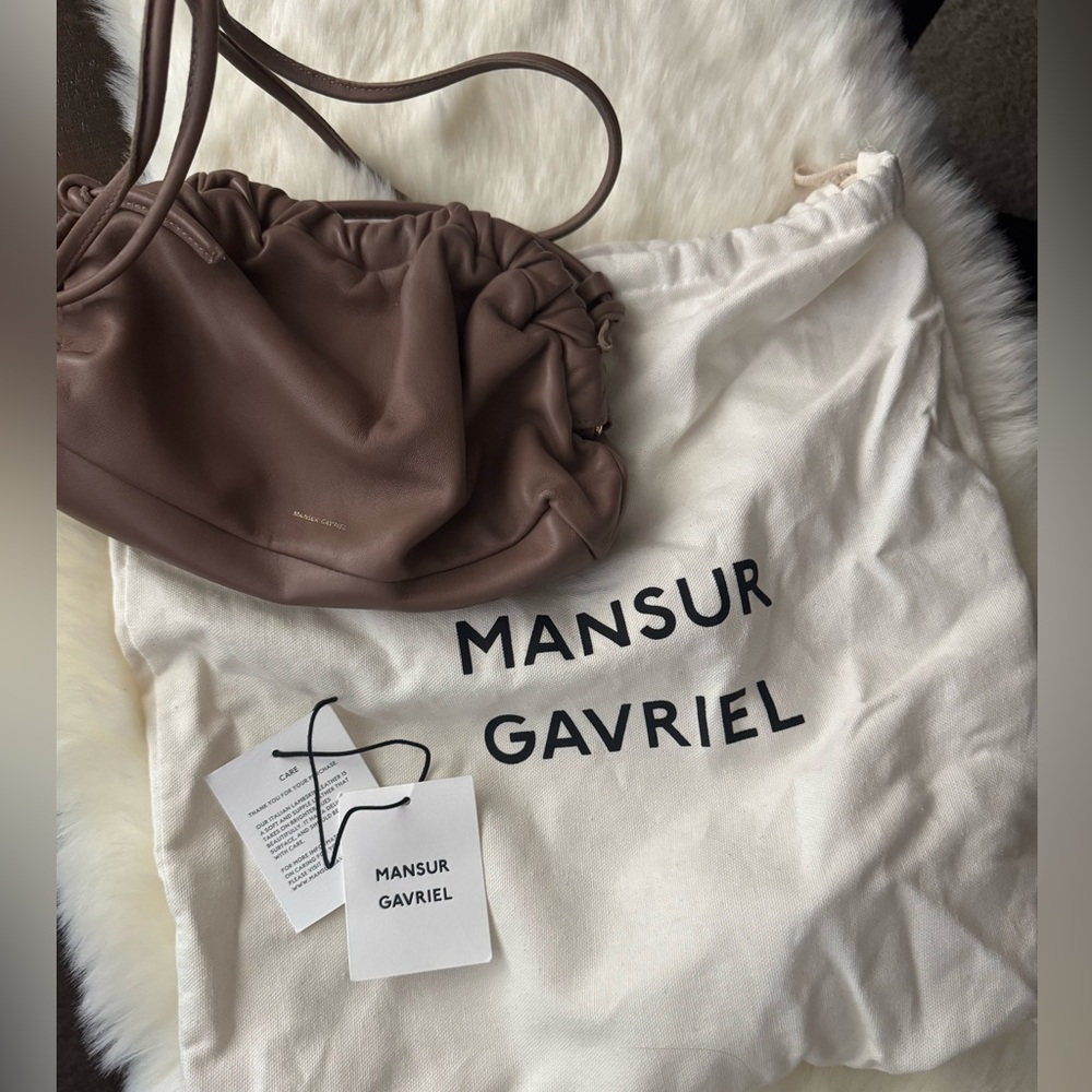 Mansur Gavriel Mini Cloud Clutch - Biscotto
